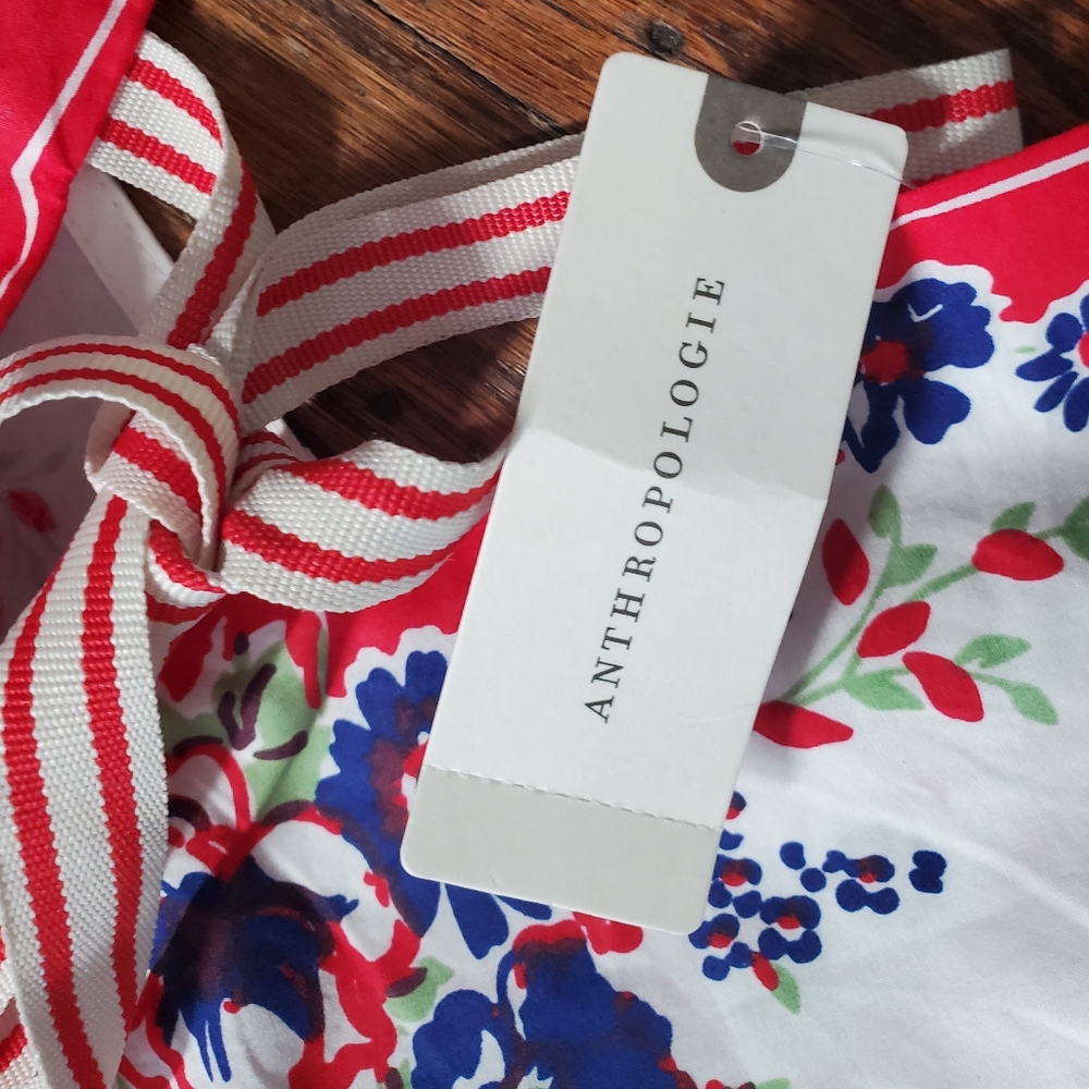 Celandine By Anthropologie NWT Plunge-Neck Drop-Waist Cotton Midi Dress Size XL - Picture 11 of 16